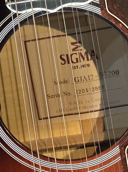 2020, Sigma GJA12-SG200 12-String Electro - Acoustic Guitar - Image 6