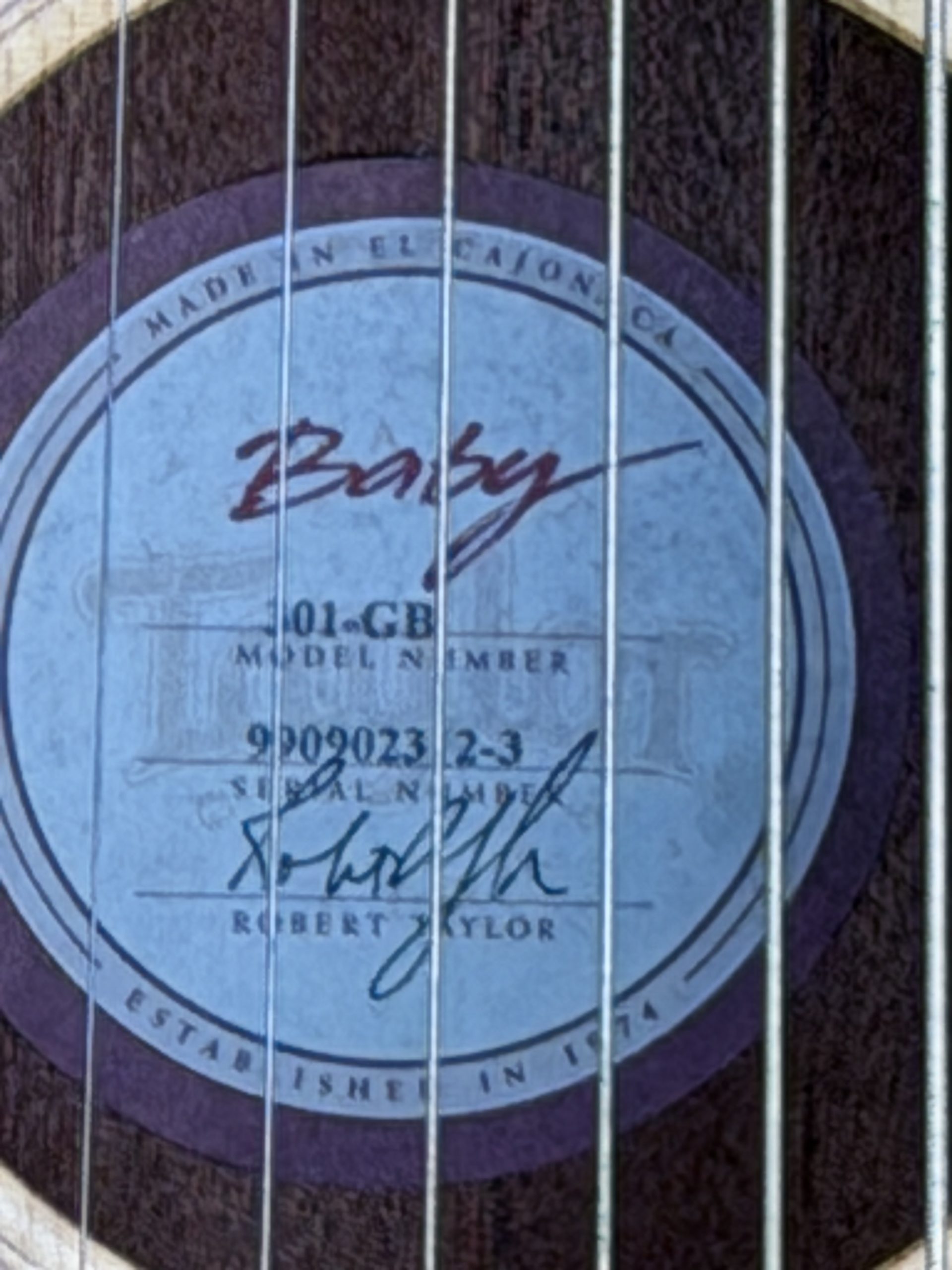 1999 Taylor 301-GB Baby left-handed acoustic guitar - Image 5