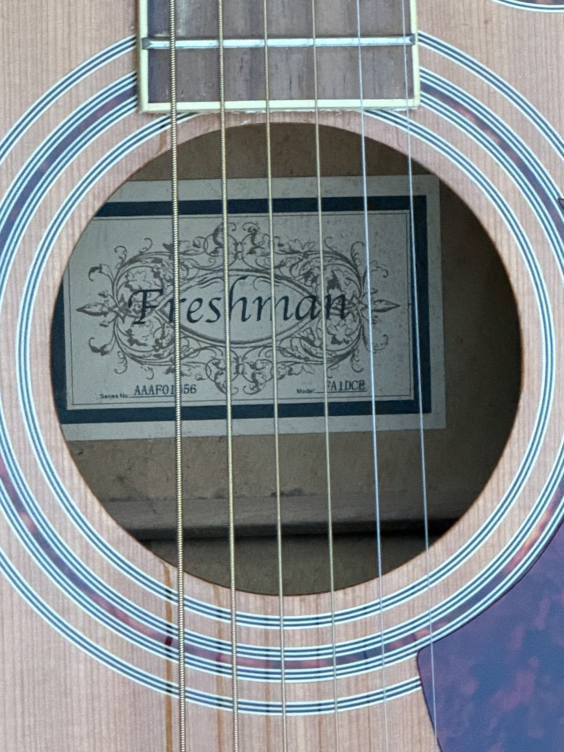 Freshman FA1DCE electro-acoustic guitar - Image 4