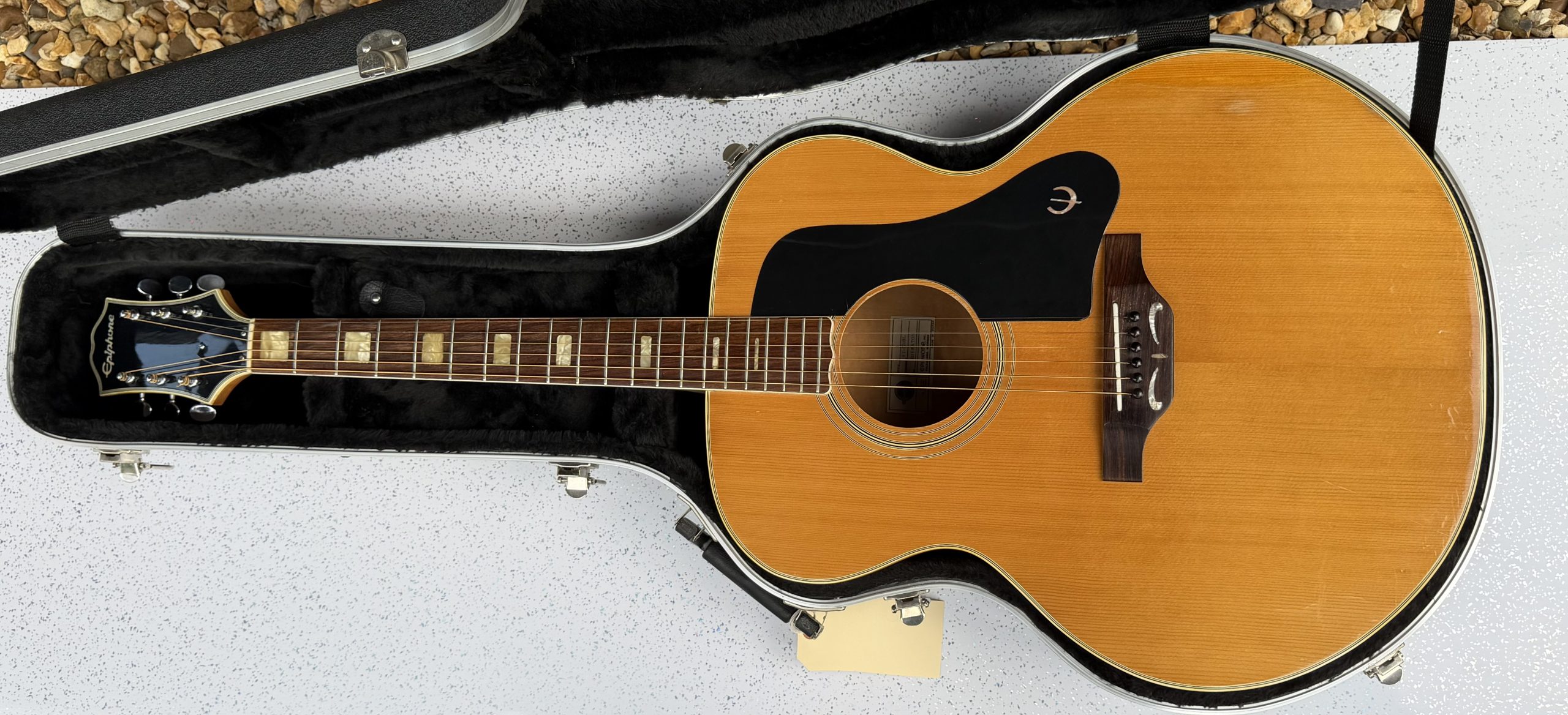 Epiphone FT-570 BL Sheraton Jumbo Acoustic Guitar - Image 9